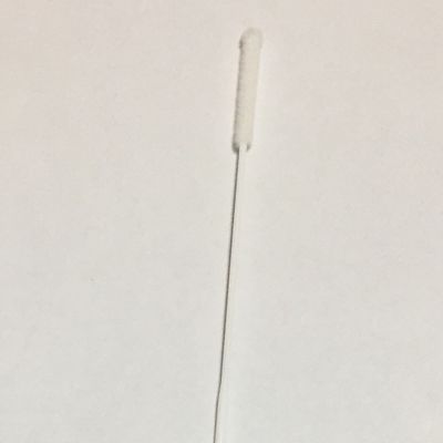 버릴 수 있는 불모 의료솜 면봉, 하얀 PCR 검사 코 면봉
